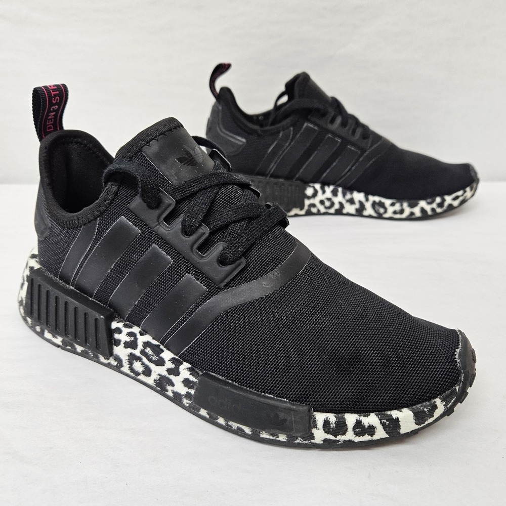 Adidas NMD_R1 Running Shoes GZ1622 Core Black Leopard Women's Size 6.5